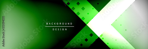 Abstract background - squares and lines composition created with lights and shadows. Technology or business digital template