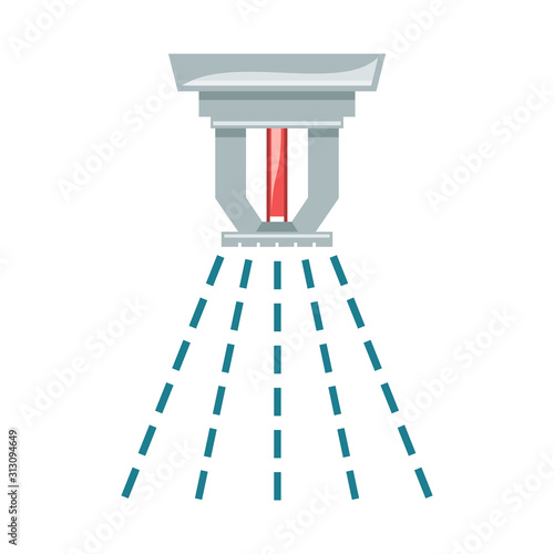 Fire sprinkler on white background