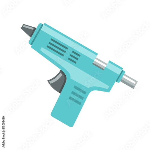 Glue gun on white background