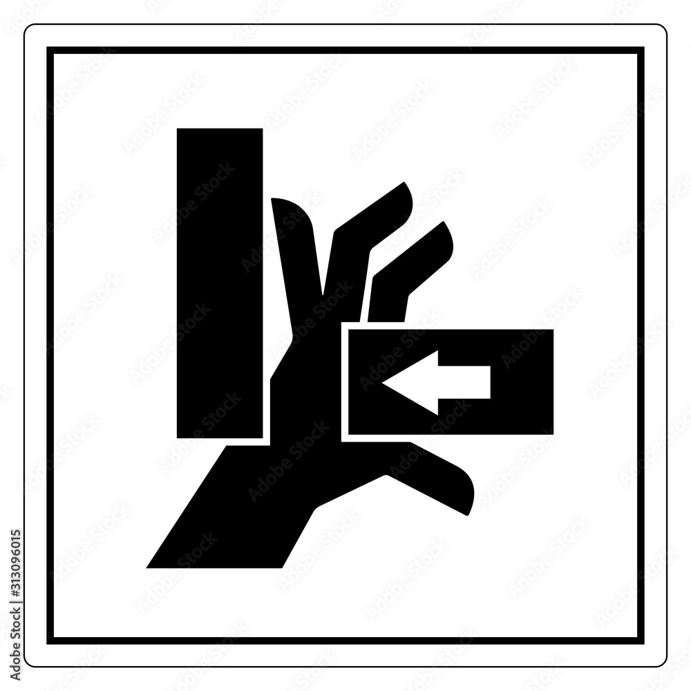 Hand Crush Force From Right Symbol Sign, Vector Illustration, Isolate On White Background Label .EPS10 Hand Crush Force From Right Symbol Sign, Vector Illustration, Isolate On White Background Label .EPS10