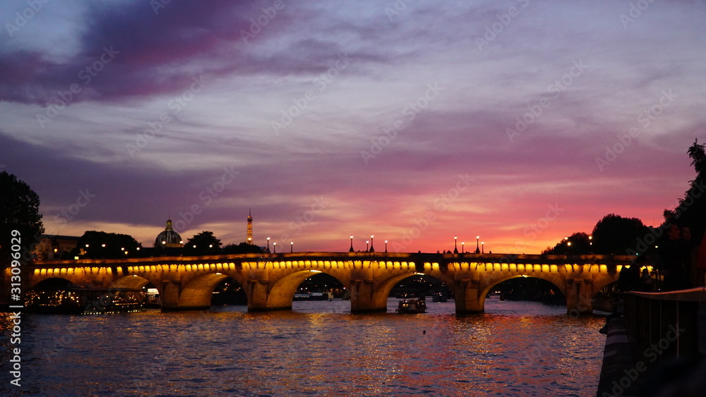 sunset on the Seine