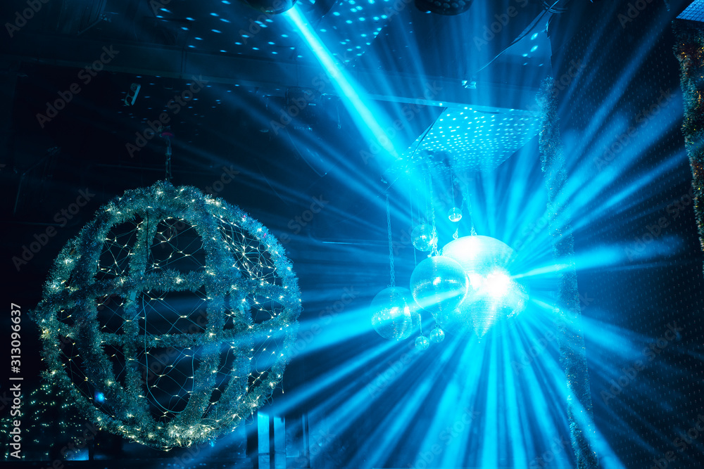 Fototapeta premium Abstract background from a night club. party lights disco ball