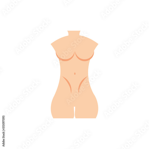 Isolated female trunk icon vector design