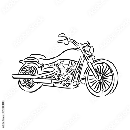 vector illustration of motorcycle