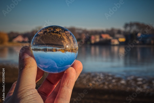 An image in a glass ball