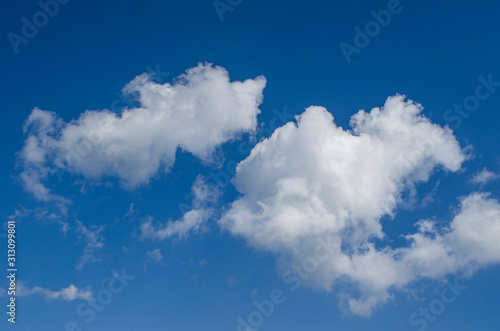 Blue sky background with clouds