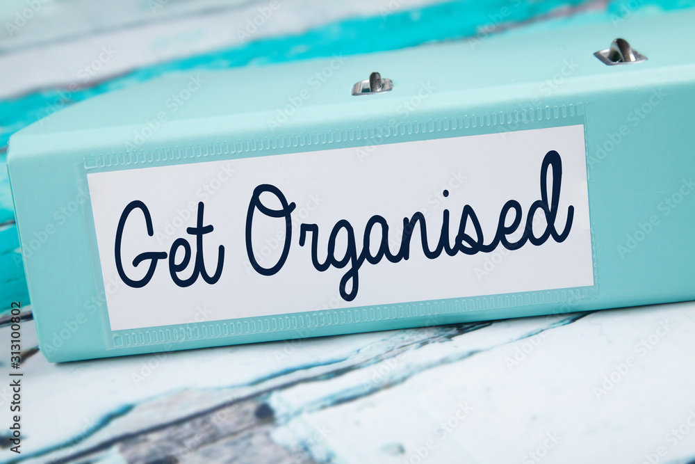 Naklejka premium Get organised, with your office & Stationery