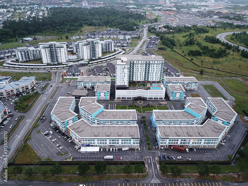 Kuching, Sarawak / Malaysia - January 3, 2020: The Tabuan Tranquility commercial area, condominium and residential houses photo