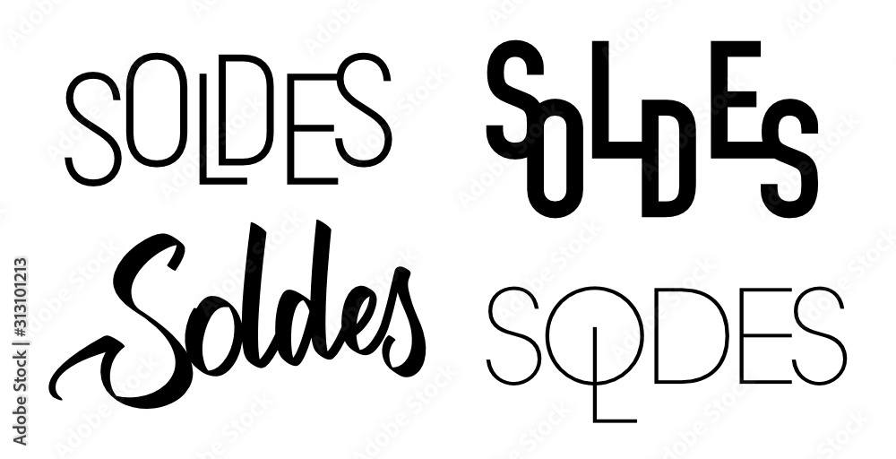 Modèles texte SOLDES pour vos maquettes
