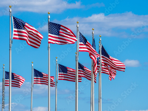 American national flag, stars of the United States of America, proud symbol of unity, independence, democracy, patriotism and freedom