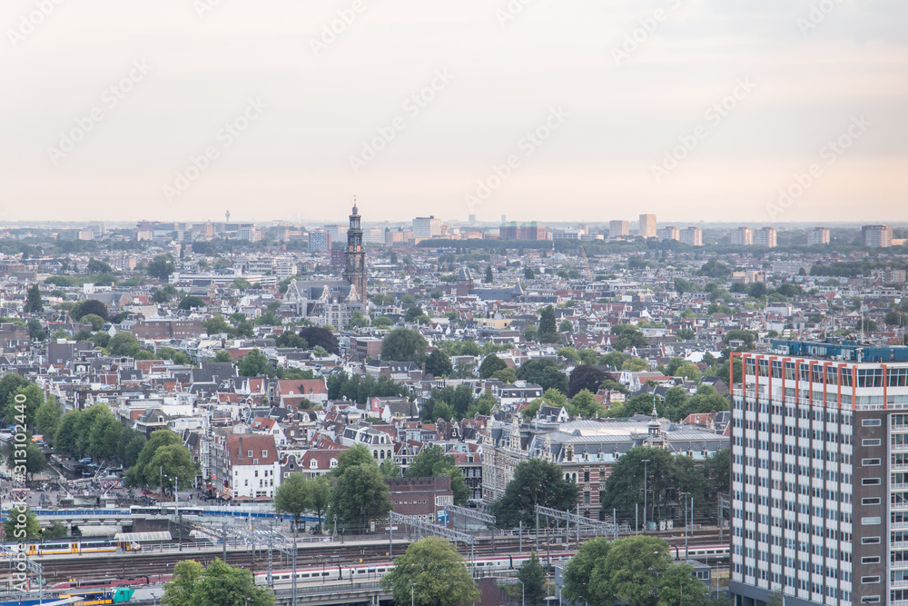  Rooftop View of Amsterdam from a skyscraper
