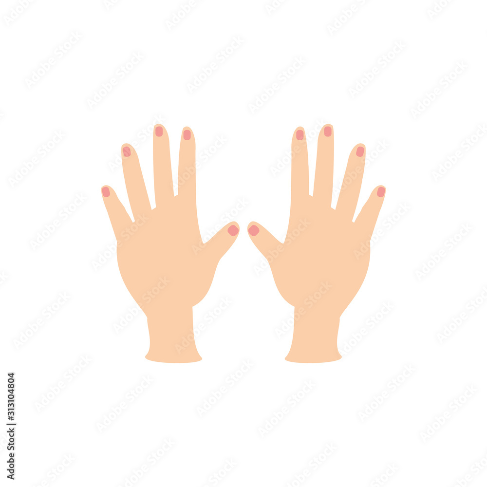 Isolated female hands icon vector design