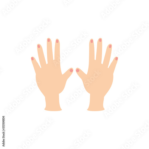 Isolated female hands icon vector design