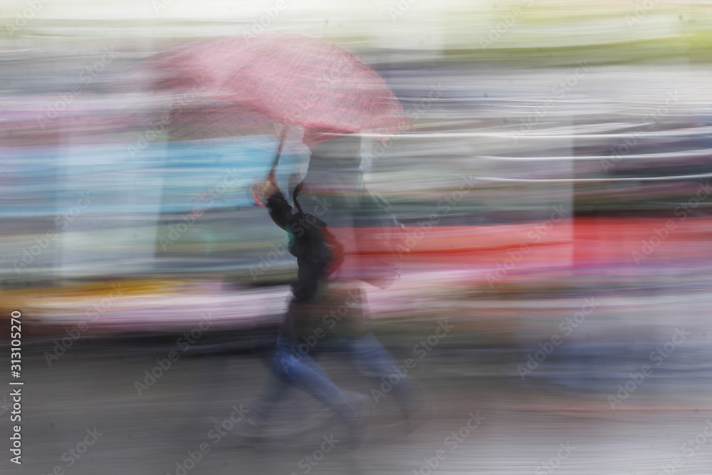 Obraz premium Rainy day in the city