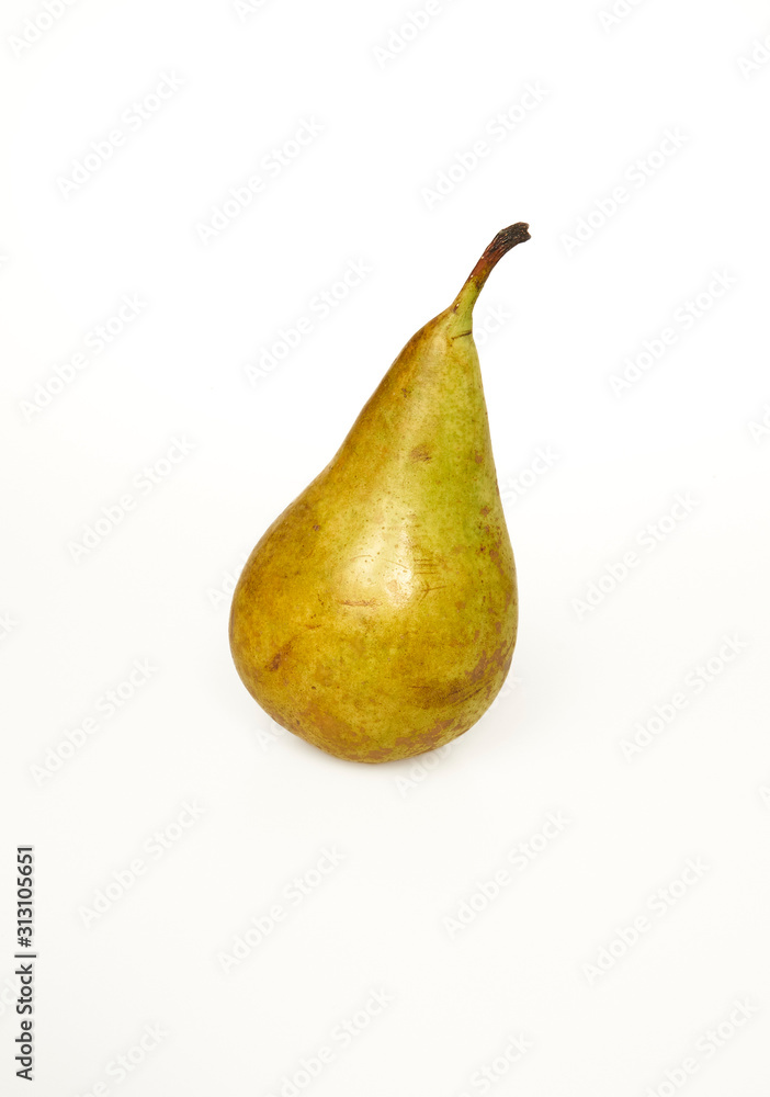 organic green pear on white background organic green pear on white background