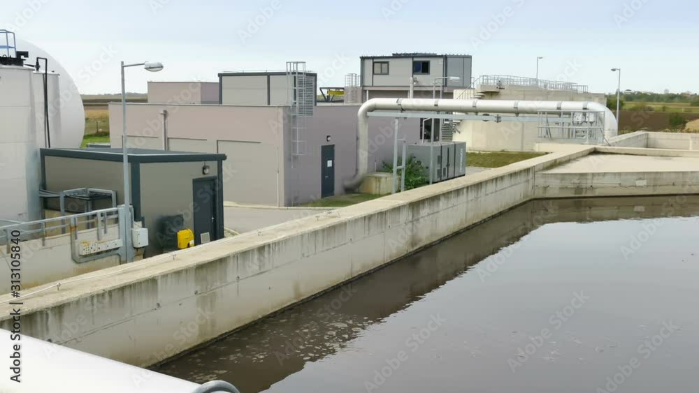Factory for Wastewater Treatment, 4K Video Clip Factory for Wastewater Treatment, 4K Video Clip