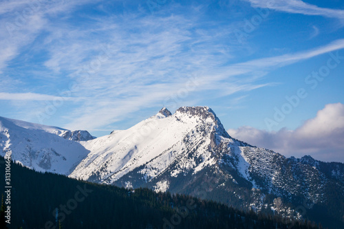 Western Tatras in the winter. View of Giewont.