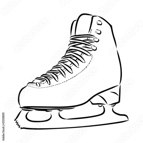 ice skates isolated on white background