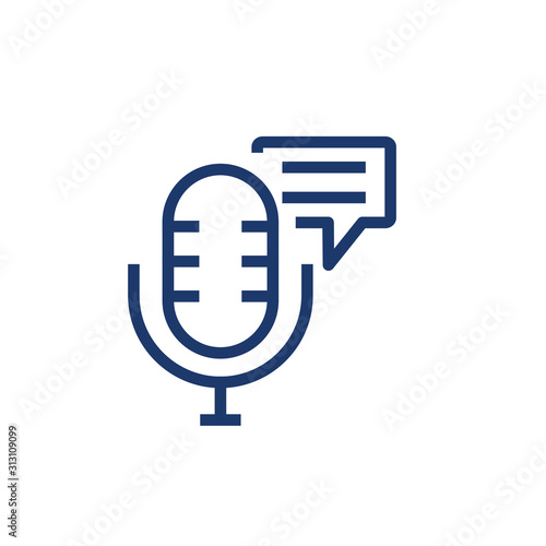 Isolated communication bubble and microphone vector design