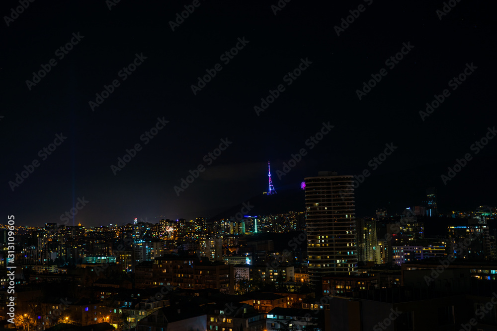 Fototapeta premium New Year meeting in Tbilisi, Georgia