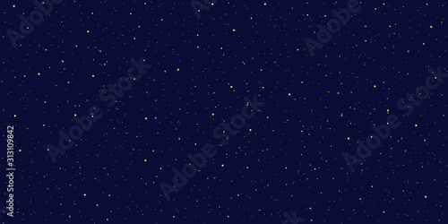 Detailed realistic night starry blue sky. Cosmos concept. Galaxy explosion. Stars in space abstract. Astronomy beauty pattern. Congratulations or invitation background