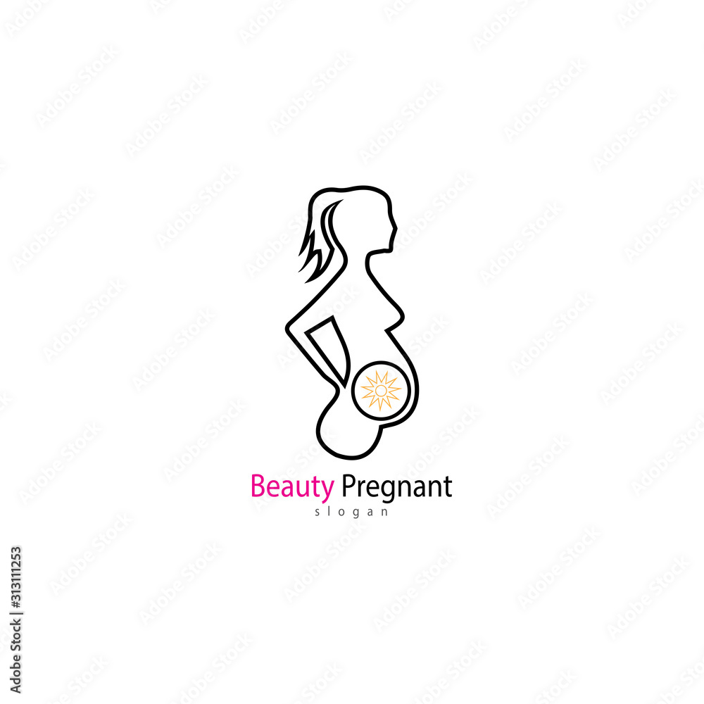 Pregnant logo template vector icon illustration design Pregnant logo template vector icon illustration design