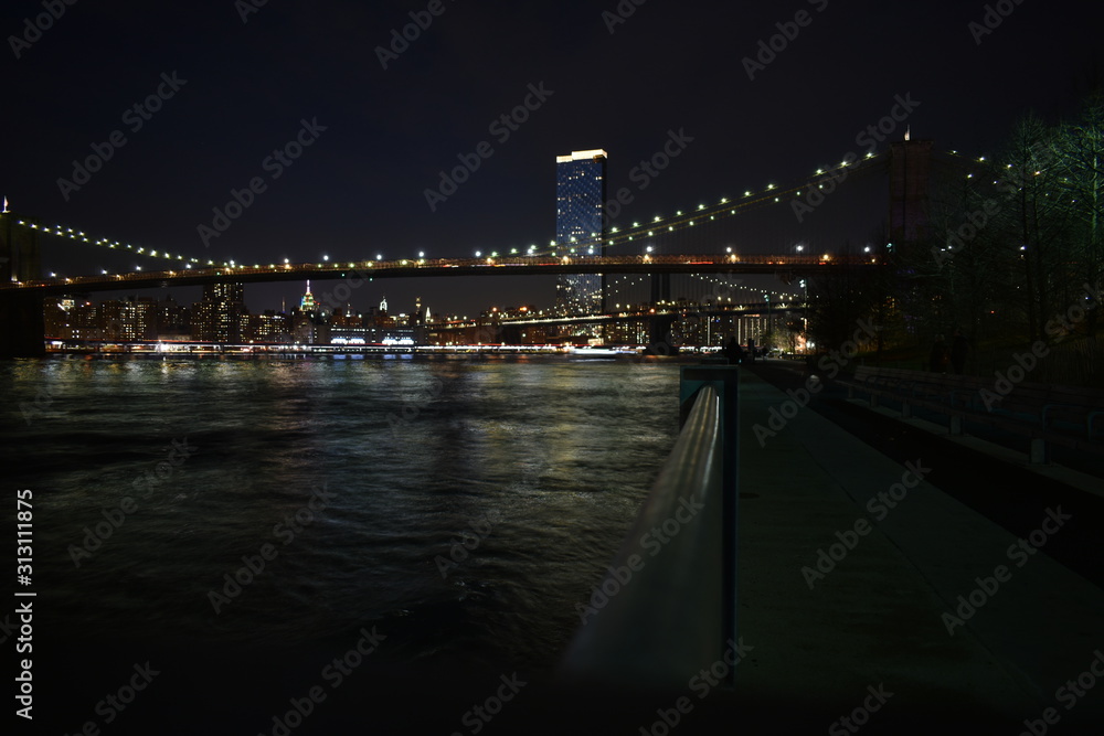 Brooklyn Bridge at night