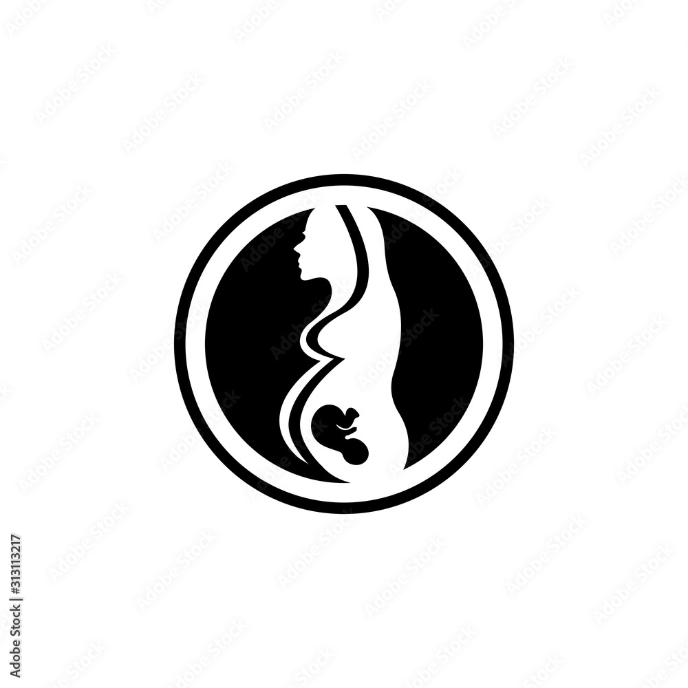 Pregnant logo template vector icon illustration design Pregnant logo template vector icon illustration design
