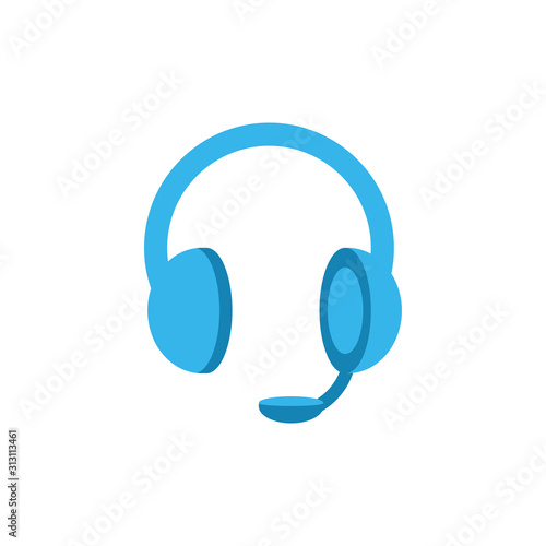 Isolated digital headphone vector design