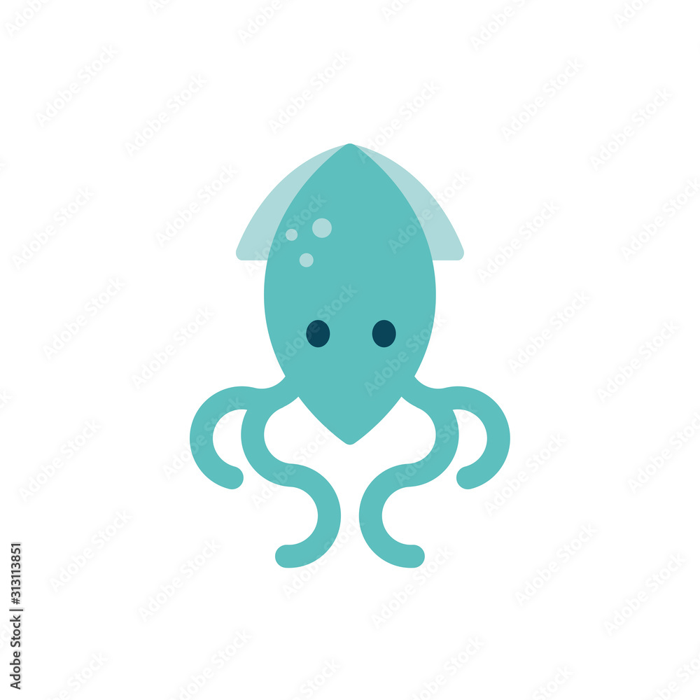 Isolated squid animal vector design Isolated squid animal vector design