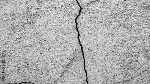  Crack on the plastered wall of the building. Background image for home interior design