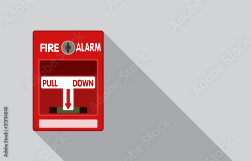 Fire alarm system, safety first , vector design