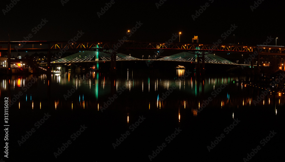 Portland Bridges at Night