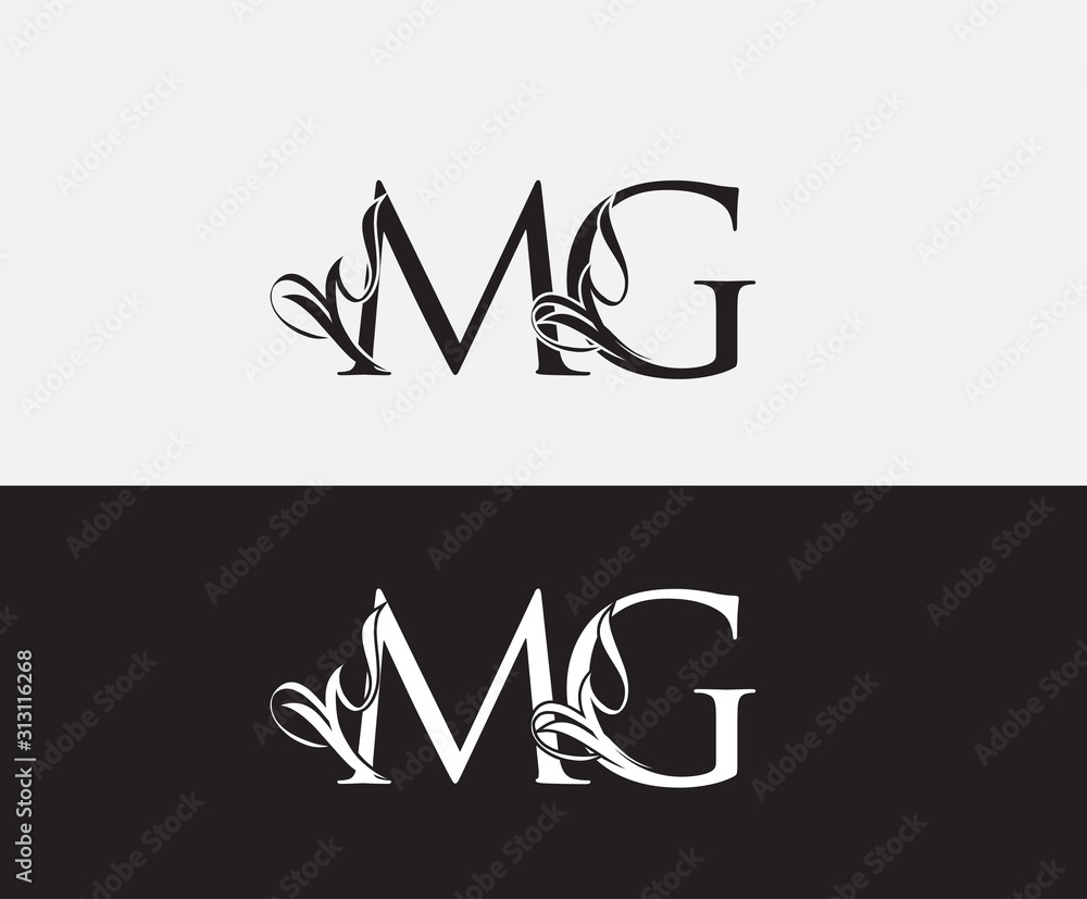 Classic M,G and MG Letter Luxury Logo Icon