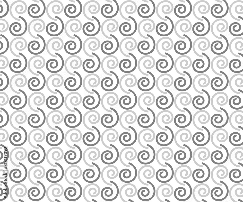 Pattern of spirals , gray line Pattern of spirals , gray line