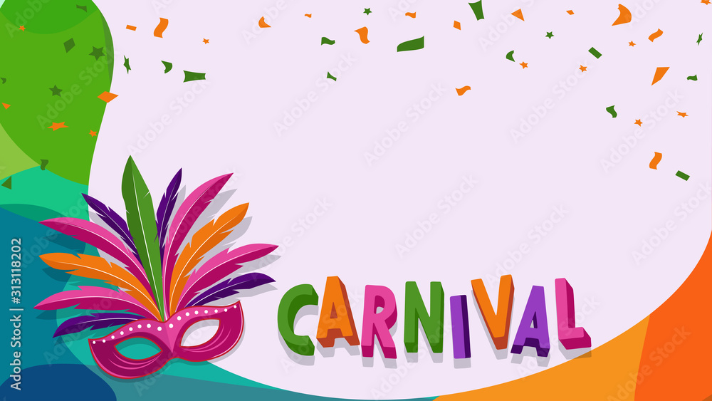 Carnival background,brazillian parade poster with mask and colorful elements vector illustration Carnival background,brazillian parade poster with mask and colorful elements vector illustration
