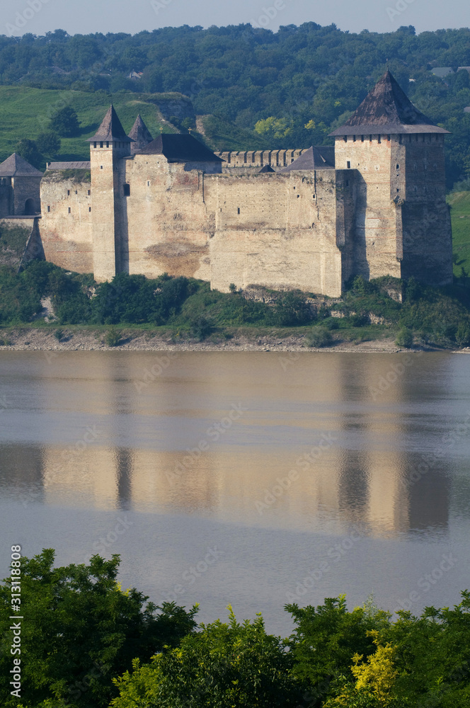Khotyn fortress and Dniester River