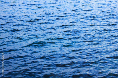 Dark blue reflections in the sea waves background. Sea water close up. Natural organic texture