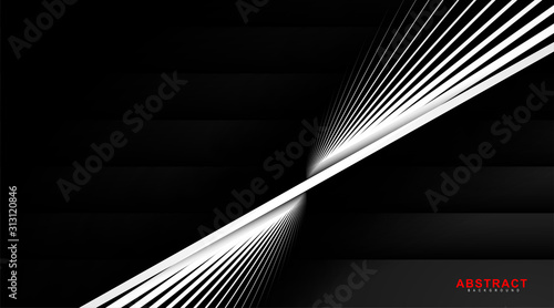 vector abstract geometric . overlapping white stripes with background grey gradient. New texture for your design.