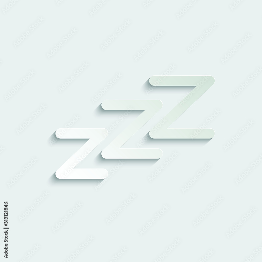 paper zzz vector icon. sleep icon paper zzz vector icon. sleep icon