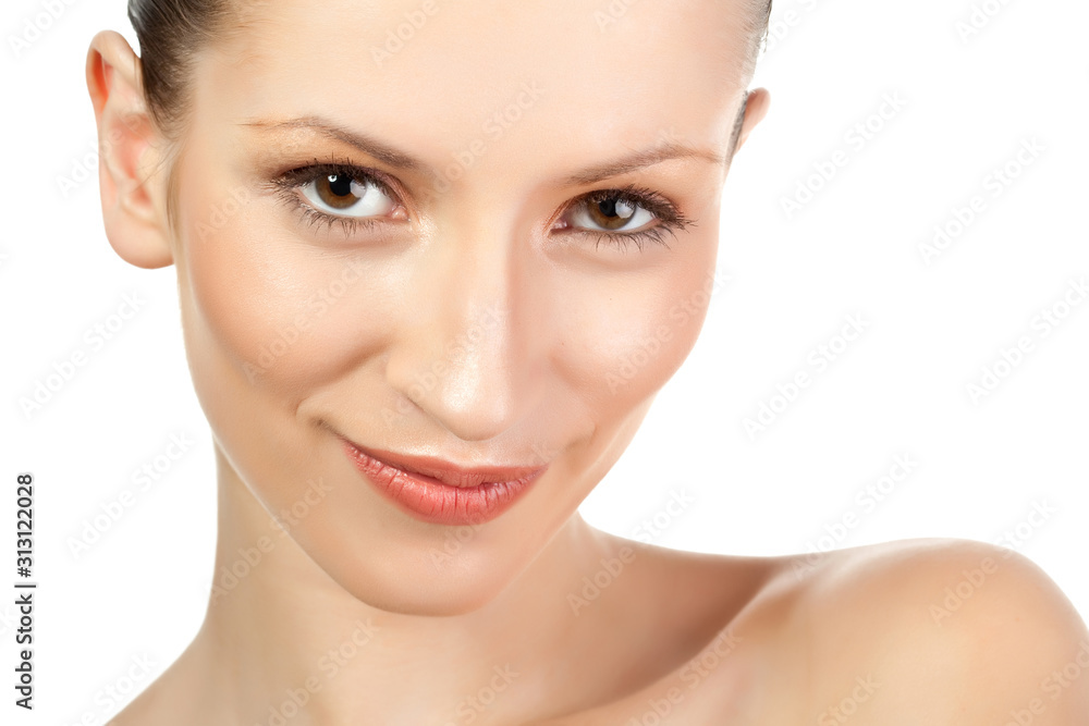 Photo of attractive girl looking at camera Photo of attractive girl looking at camera
