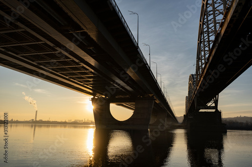 bridge at sunset