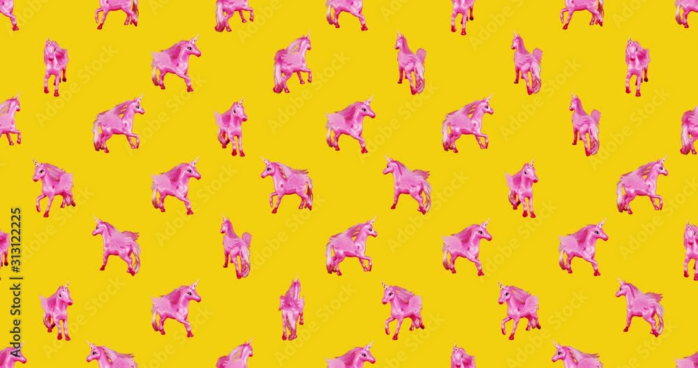 Motion seamless pattern. Unicorn toy background Motion seamless pattern. Unicorn toy background