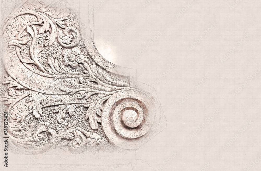 Ornamental sketches Griffin Architectural Elements