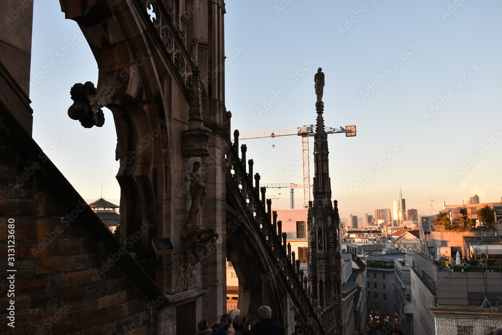 Rooftop view from cathedral and sunset view
