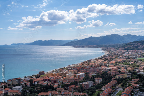 Borgio Verezzi, Ligurian Riviera, high angle view