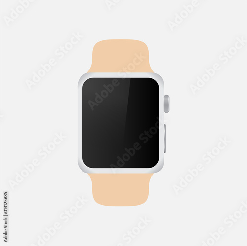 realistic smart watch style phone vector