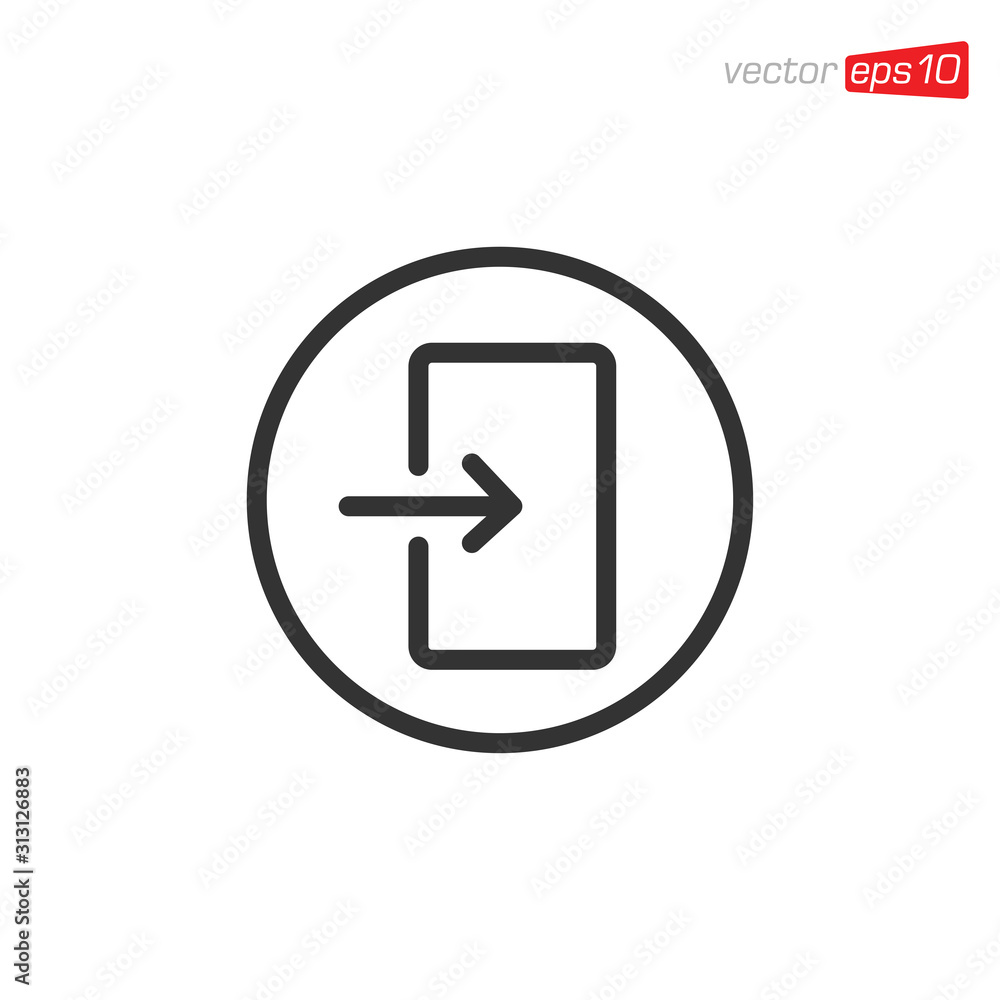 Exit Icon Sign Design Symbol Exit Icon Sign Design Symbol