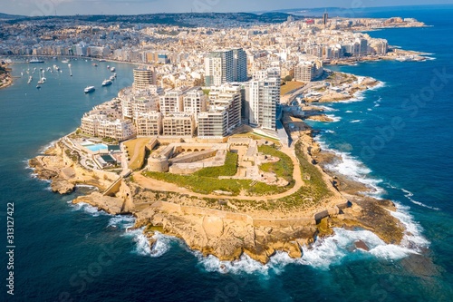 Aerial View of Tigne Point in Sliema Malta