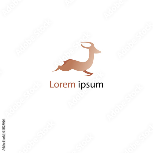 modern icon logo antelope template for company